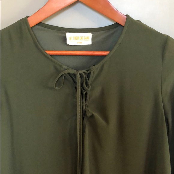 Olive Shift Dress - Picture 3 of 4